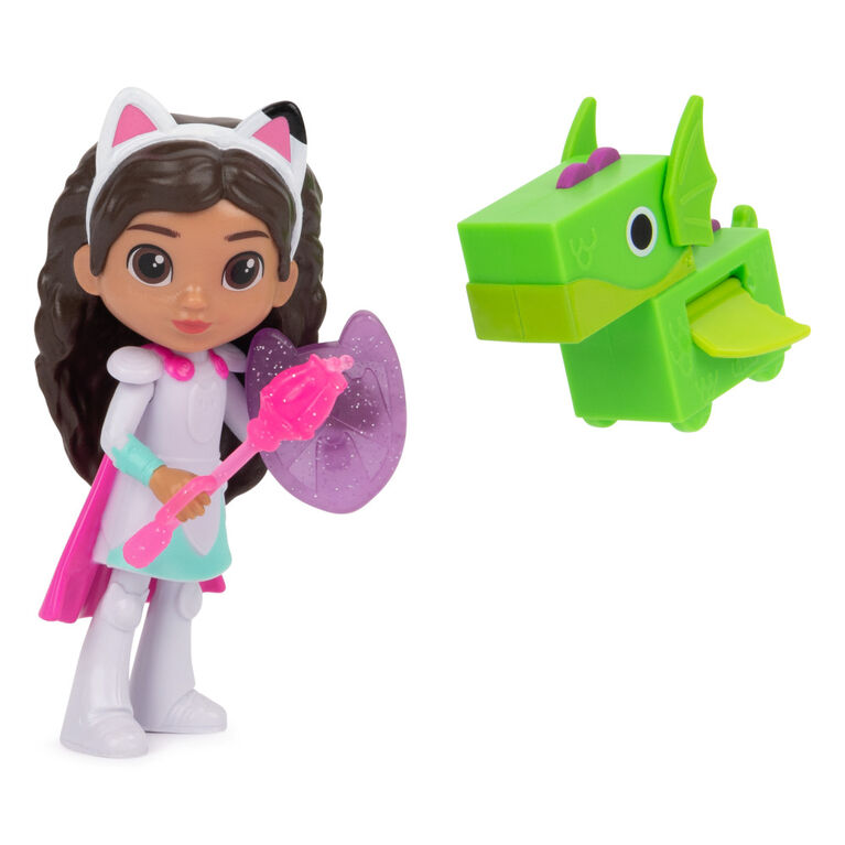 DreamWorks Gabby's Dollhouse, Knight Gabby Toy Figure Set with Surprise Toy and  Mini Dragon Pal