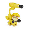 PAW Patrol, Movie Collectible Rubble Action Figure with Clip-on Backpack and 2 Projectiles