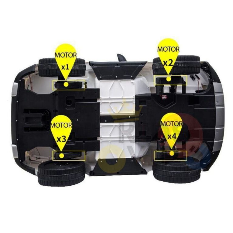 KidsVip 2x12V Enfants et Tout-Petits Range Rover 4x4 Voiture Eléctrique avec Commande à Distance - Blanc