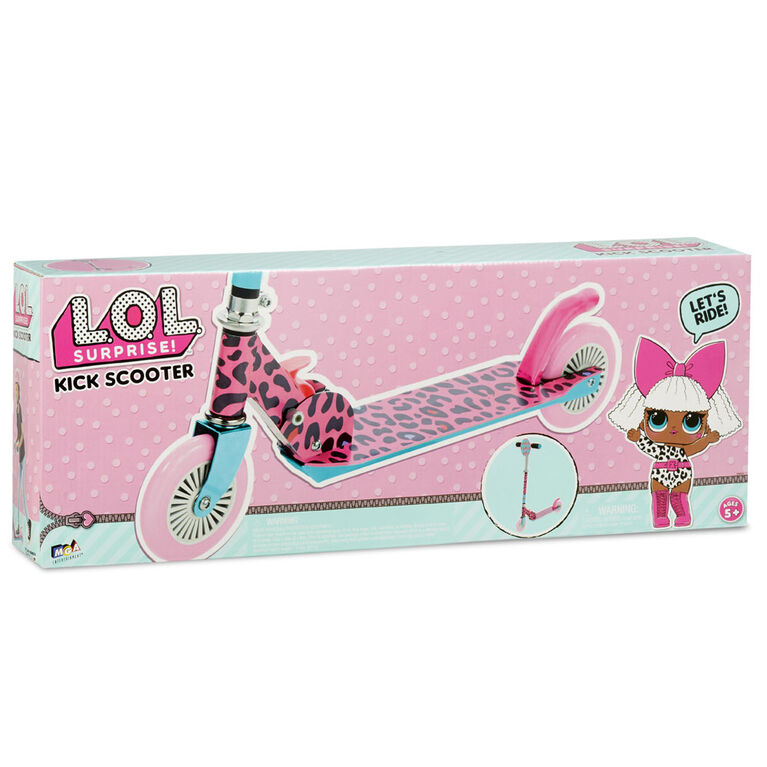 L.O.L. Surprise! Folding Kick Scooter - Leopard Version