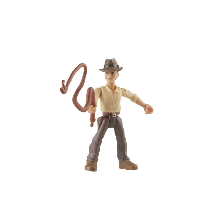 Indiana Jones Worlds of Adventure Indiana Jones with Adventure Backpack 2.5 Inch Action Figure, Indiana Jones Toys