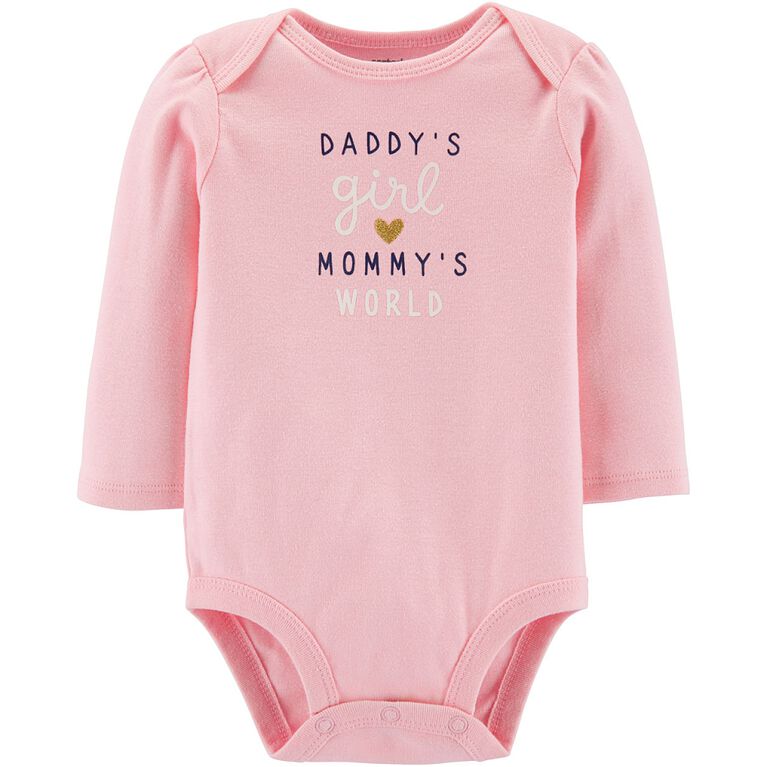 Carter's Daddy's Girl Mommy's World Collectible Bodysuit - Pink, 18 Months