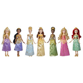 Disney Princesses Collection dor&eacute;e, 7 poup&eacute;es mannequin avec jupes - Notre exclusivit&eacute;
