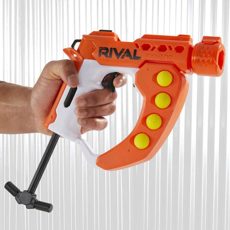Nerf Rival Curve Shot -- Flex XXI-100 Blaster -- Fire Rounds to Curve