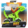 Monster Jam, Monster truck Dugg Dirt Squad Excavator officiel avec pièces mobiles, véhicule en métal moulé à l'échelle 1:64