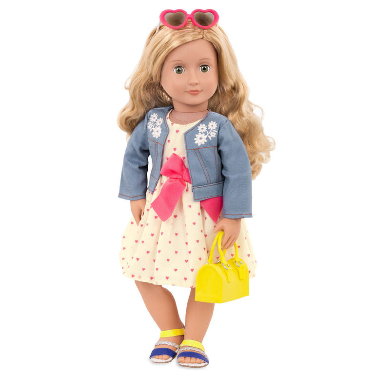 Our Generation, Bright As The Sun, Heart-Print Dress Outfit for 18-inch  Dolls