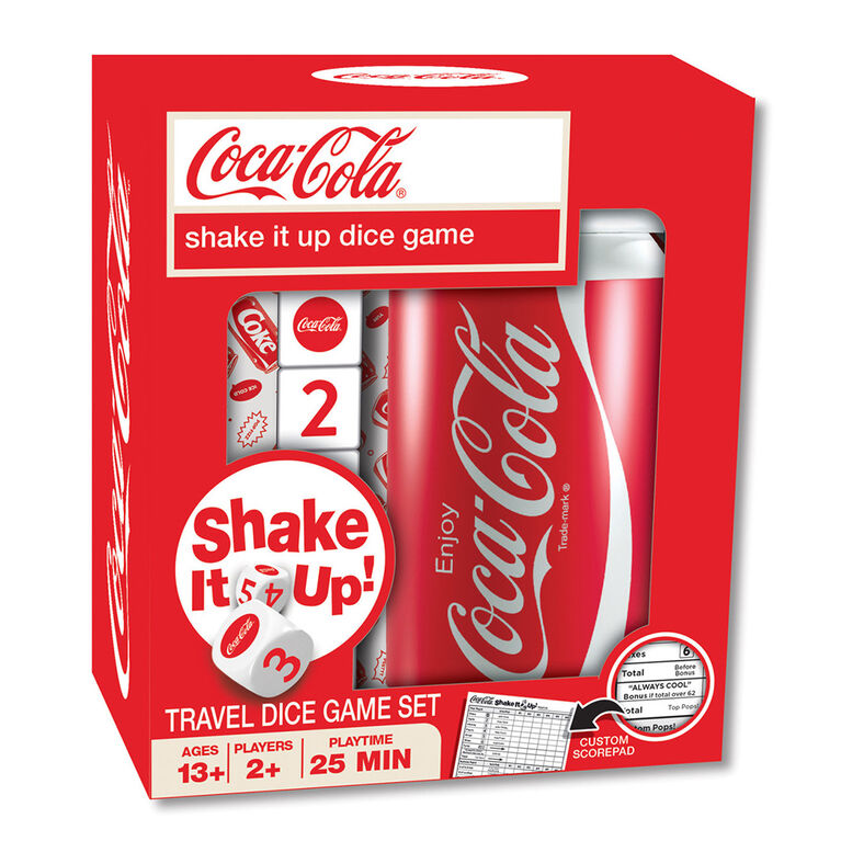 Masterpieces Puzzle Company Coca-Cola Shake it Up! Travel Dice Board Game - English Edition