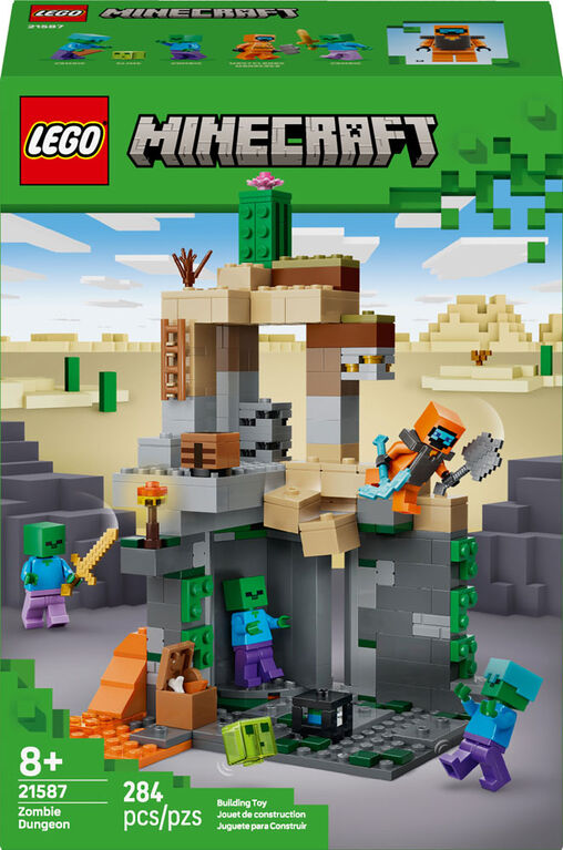 LEGO Minecraft Zombie Dungeon Building & Pretend Play Toy for Boys, Girls, & Kids, Ages 8+ - 21587