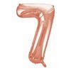 Ballon en aluminium en forme de nombre en or rose 34" - 7