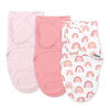 SwaddleMe by Ingenuity Monogram Collection - Rainbow 3PK S/M 0-3M