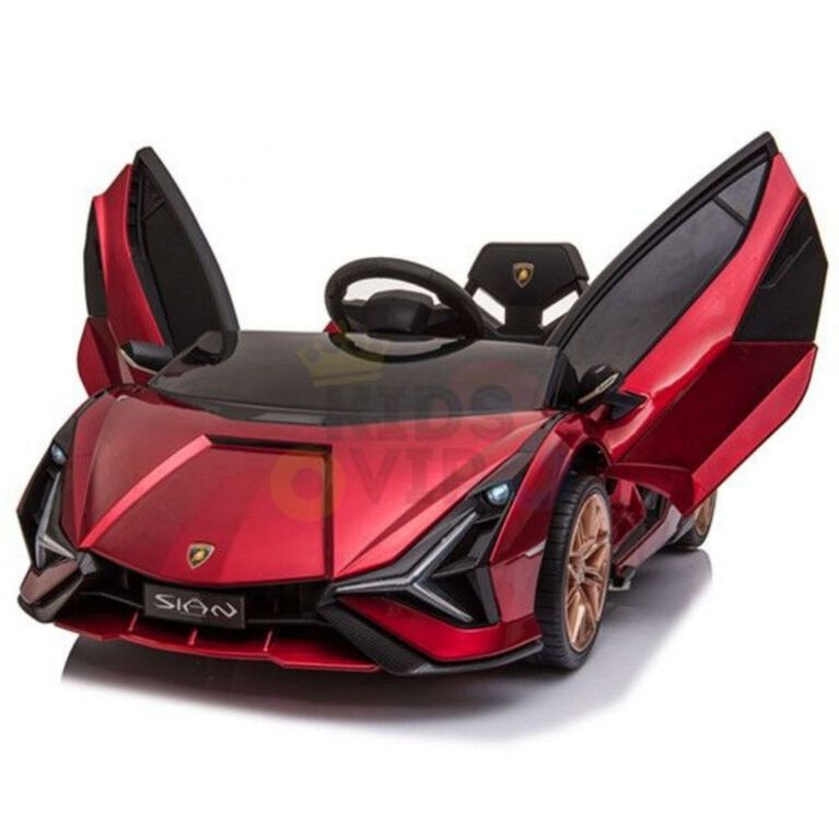 KidsVip 12V Kids & Toddlers 4WD Lamborghini Sian Ride on Car w/Remote Control - Red