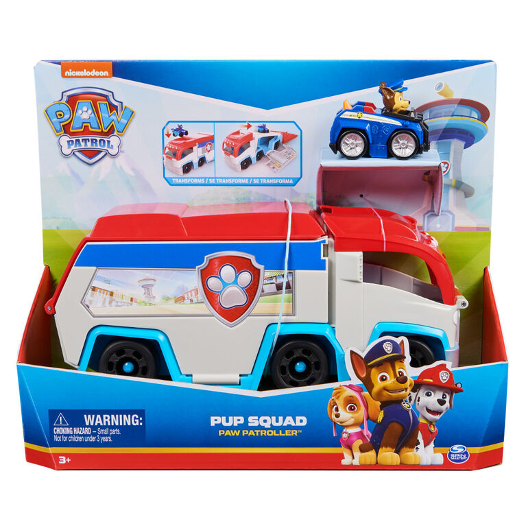 PAW Patrol: The Mighty Movie, Pup Squad Patroller Toy Truck, with Collectible Mighty Pups Chase Pup Squad Toy Car