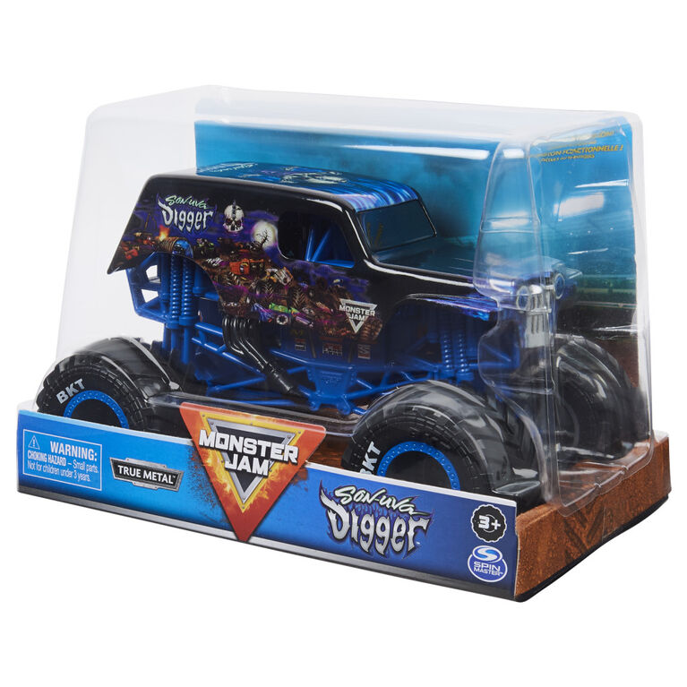 Monster Jam, Official Son-Uva Digger Monster Truck, Collector Die-Cast Vehicle, 1:24 Scale