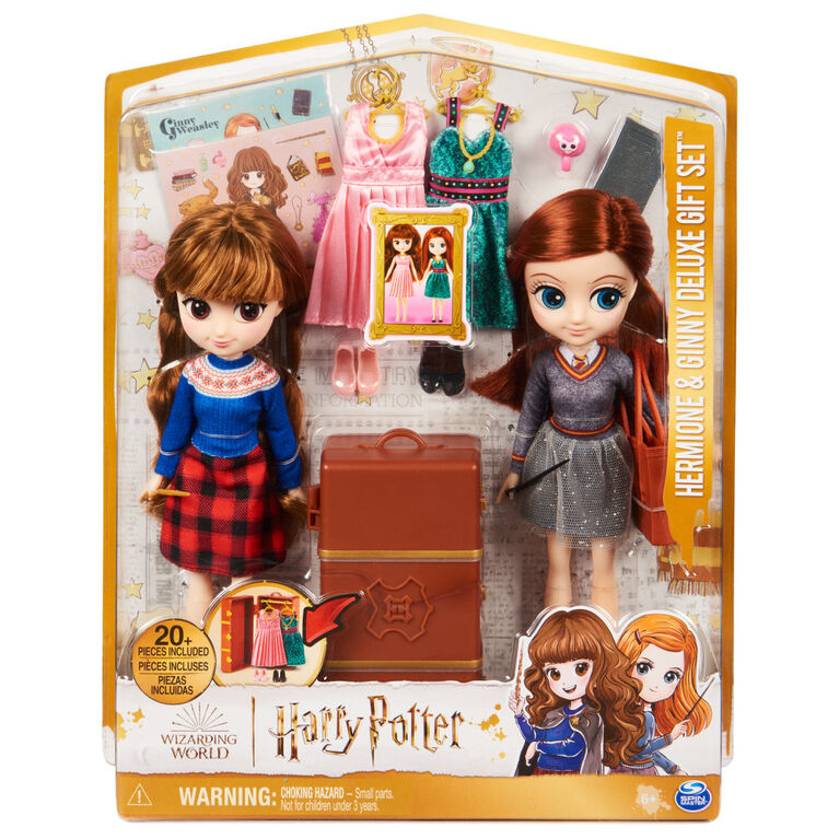 Wizarding World Harry Potter, Coffret cadeau de luxe poupées et accessoires Hermione Granger et Ginny Weasley