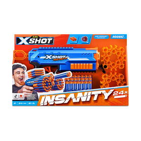Pistolet Manic X-Shot Insanity (24 fléchettes) par ZURU