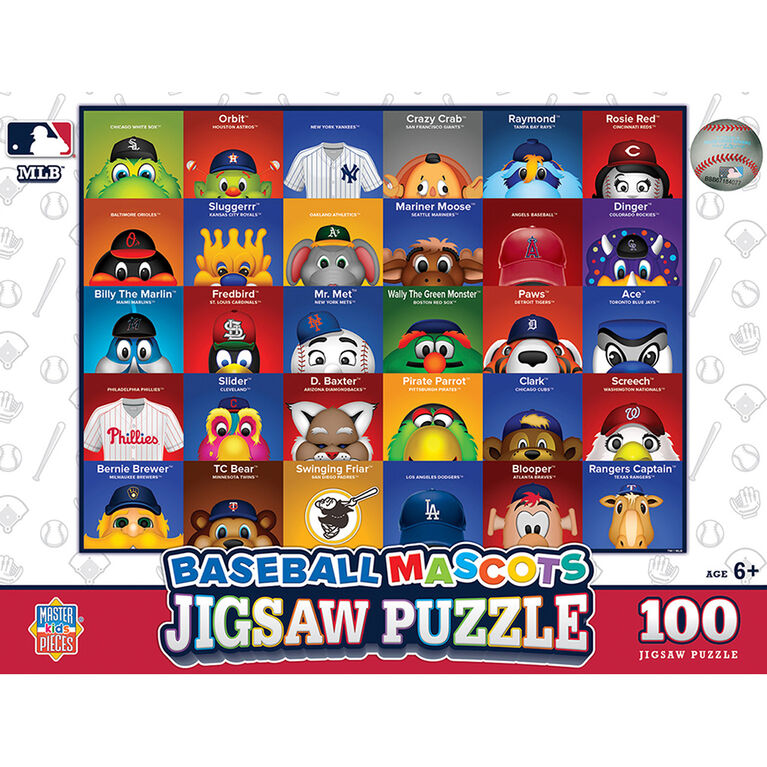 Masterpieces Puzzle Company MLB Mascots casse-tête de 100 pièces - Édition anglaise