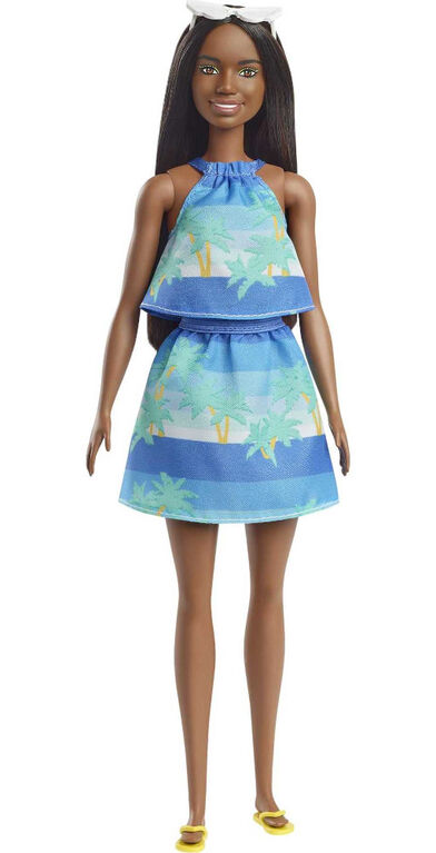 Barbie Loves the Ocean Beach-Themed Doll (11.5-inch Brunette), Made from Recycled Plastics