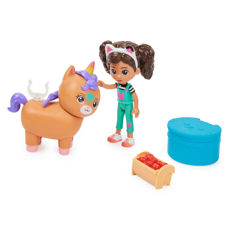 Gabby's Dollhouse, Gabby Girl and Kico the Kittycorn Toy Figures Pack, with Accessories and Surprise Kids Toys