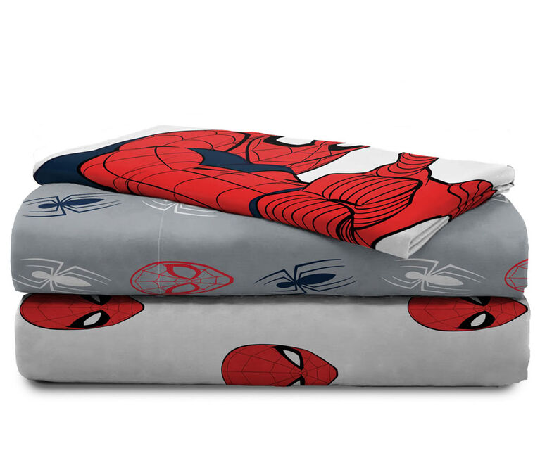 Marvel Spider-Man 3-Piece Twin Sheet Set, 100% Polyester