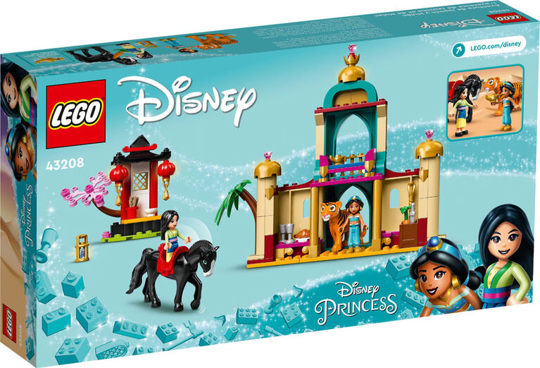 LEGO  Disney 43208 L'aventure de Jasmine et de Mulan 43208 Ensemble de construction (176 pièces)