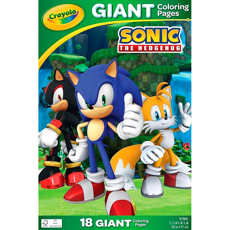 Crayola Giant Colouring Pages, Sonic The Hedgehog