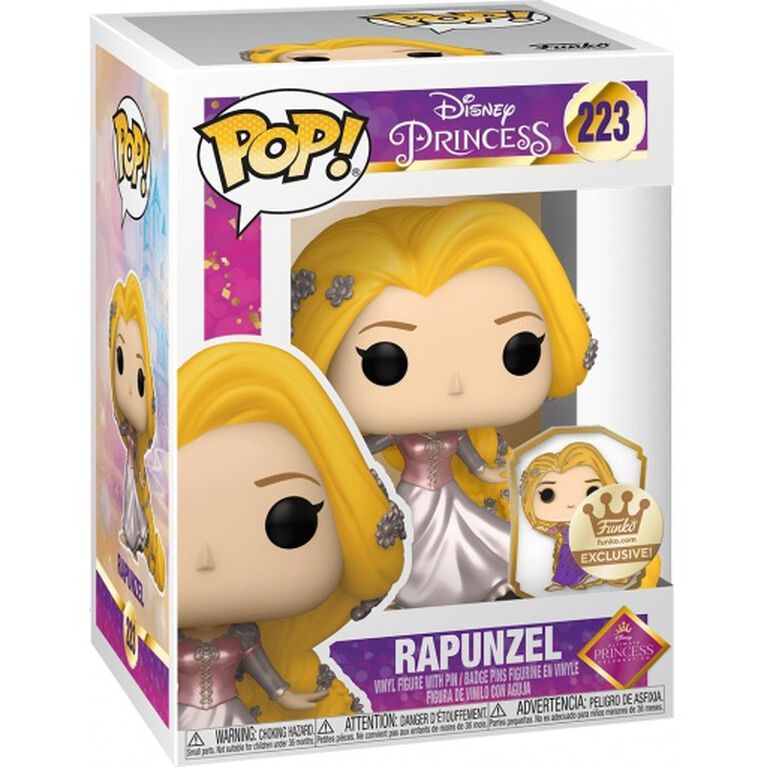 Figurine en Vinyle Rapunzel w/pin par Funko POP! Disney - Notre exclusivité