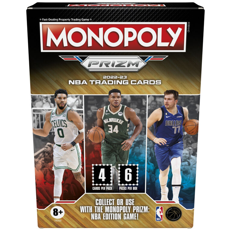 Bo&icirc;te booster Monopoly Prizm: 2022-23 NBA, 24 cartes Prizm &agrave; collectionner ou utiliser avec Monopoly Prizm: &Eacute;dition NBA