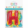 Balloon Bday Paper Letter Banner 9ft 2 pieces - English Edition