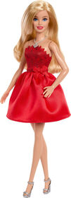 Barbie Mattel 80th Anniversary Ruby-Red Celebration Fashion Doll Wearing Red Dress with Accessories