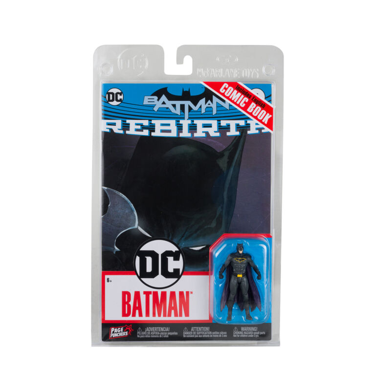 McFarlane Toys - DC Direct Page Punchers - Figurine 3" avec Comic Vague 3 - Batman (Rebirth)