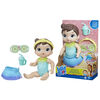Baby Alive Rainbow Spa Baby Doll, 9-Inch Spa-Themed Toy for Kids Ages 3 and Up, Doll Eye Mask and Bottle, Brown Hair