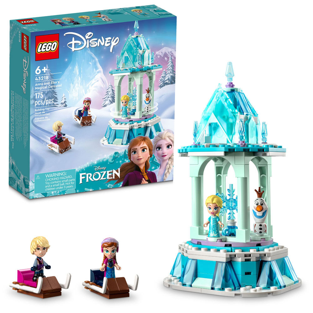 LEGO Disney Anna and Elsa's Magical Carousel 43218 Building Toy Set (175  Pieces)
