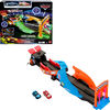 Disney and Pixar Cars Glow Racers Launch & Criss-Cross Playset with 2 Glow-in-the-Dark Vehicles