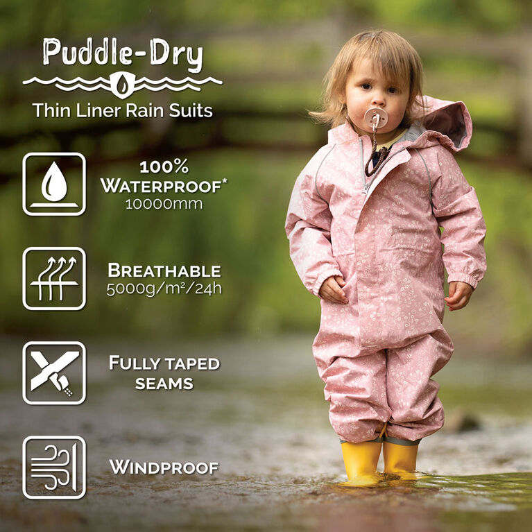 Combinaisons de Pluie Légères pour Enfants | Fleurs des Prairies - 2T (2-3A)