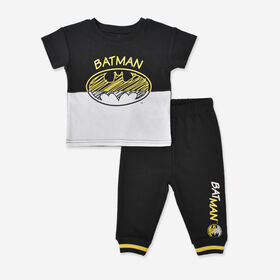 Warner Brothers Batman ens2mcx Haut/Pantalon Jogger Noir 6/9M