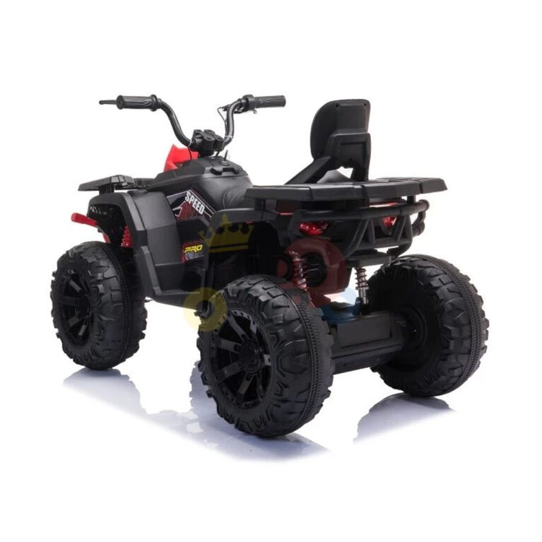 KidsVip 24V Kids and Toddlers Titan Ride On Quad/ATV w/Rubber Wheels - Black - English Edition