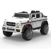 KidsVip 12V Kids and Toddlers Mercedes G650s Maybach 4WD Ride On Car w/Remote Control - White - English Edition
