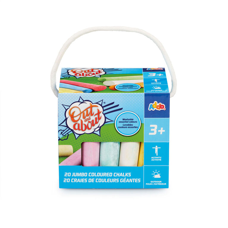Out and About 20 Jumbo Colored Chalks - Notre exclusivité