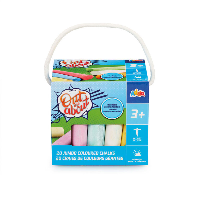 Out and About 20 Jumbo Colored Chalks - Notre exclusivité