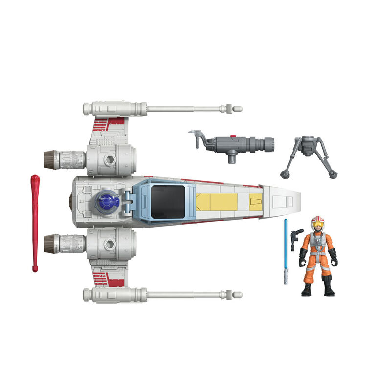 Star Wars Mission Fleet Stellar Class Luke Skywalker X-wing Fighter 2.5-Inch-Scale Figure and Vehicle