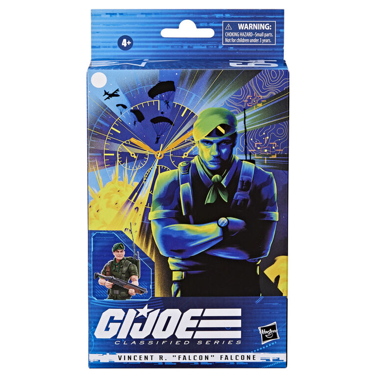 G.I. Joe Classified Series, figurine Vincent R. "Falcon" Falcone 64 de collection premium de 15 cm avec accessoires multiples, emballage spécial