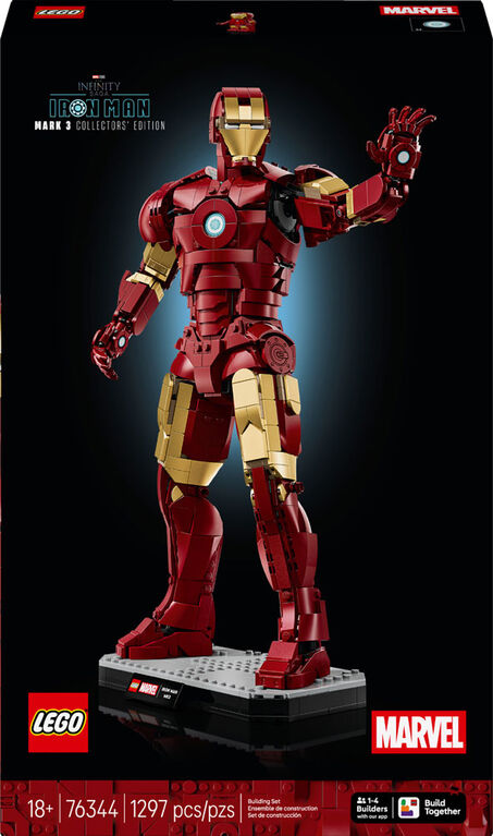 LEGO Marvel Iron Man Mark 3 Collectors' Edition Building Set for Adults, Ages 18+ - 76344
