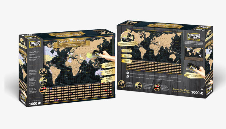 Scratch Off: World Map Scratch - 1000 pcs
