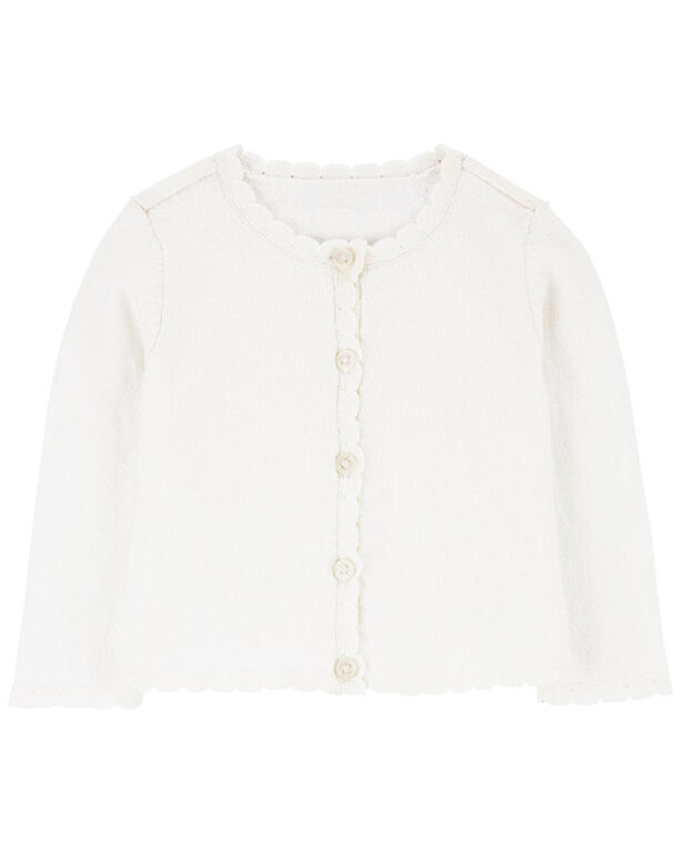Carter's Button Up Cardigan Ivory NB