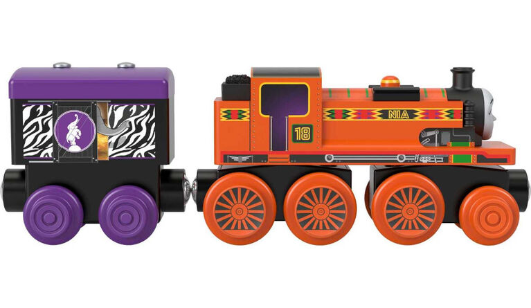 Thomas et ses amis - Piste en bois - Locomotive Nia et wagon
