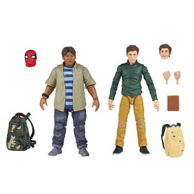 Marvel Legends Series Spider-Man 60th Anniversary Peter Parker and Ned Leeds MCU 2-Pack 6-inch Action Figures, 7 Accessories