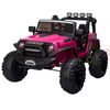 KidsVip 24V EVA Big Wheels Edition Kids Ride On Truck avec RC - Rose - Édition anglaise