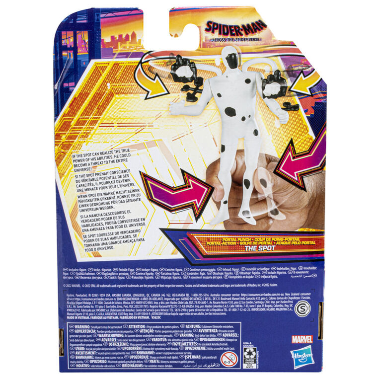 Marvel Spider-Man: Across the Spider-Verse Portal Punch The Spot Toy, 6-Inch-Scale Deluxe Figure