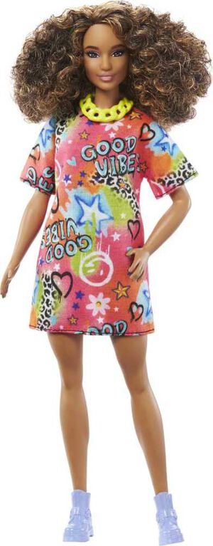 Barbie- Fashionistas - Poupée avec robe graffitis