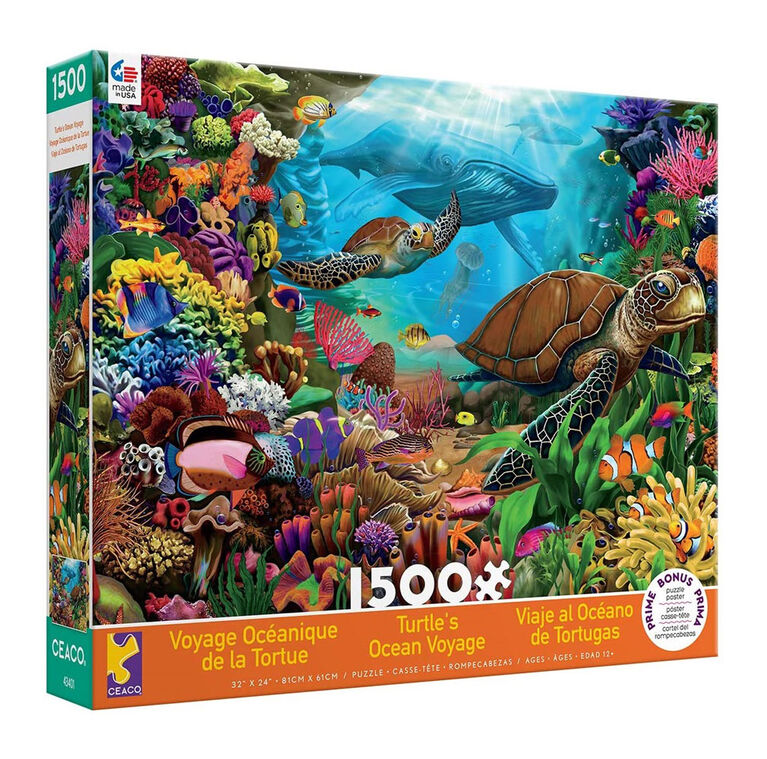 Ceaco 1500-Piece Puzzle Turtle's Ocean Voyage